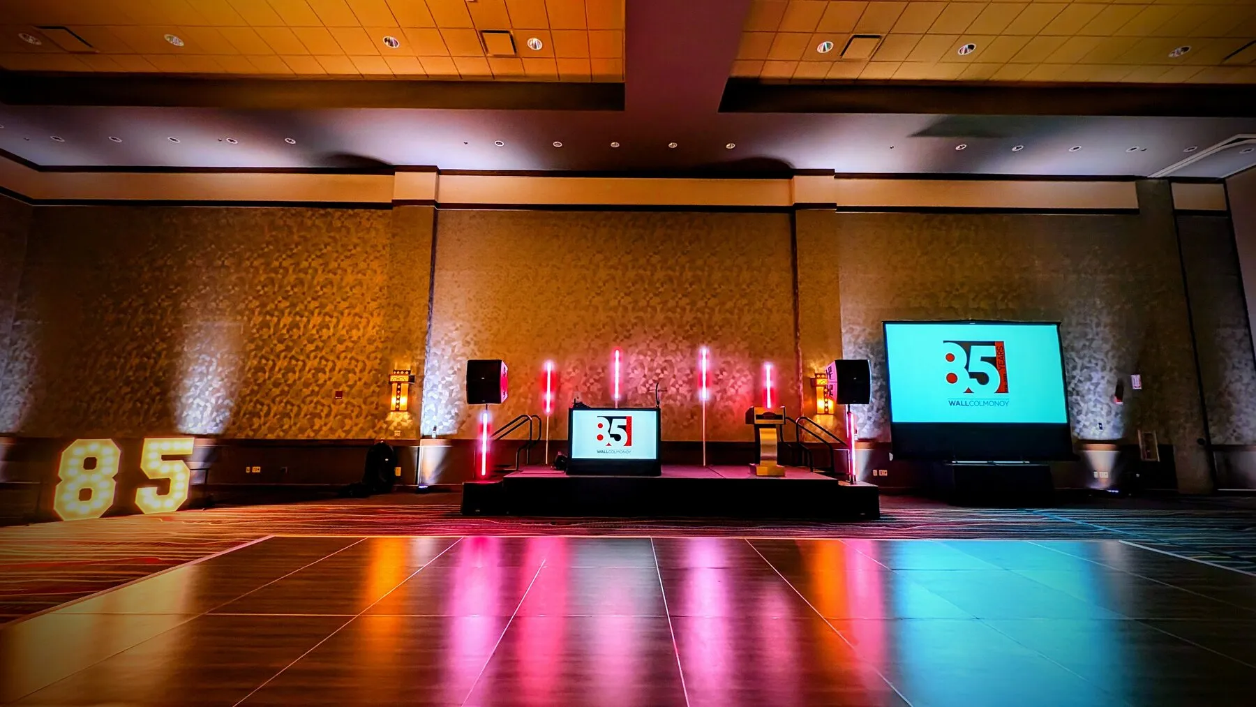 Stage production for a company milestone anniversary celebration