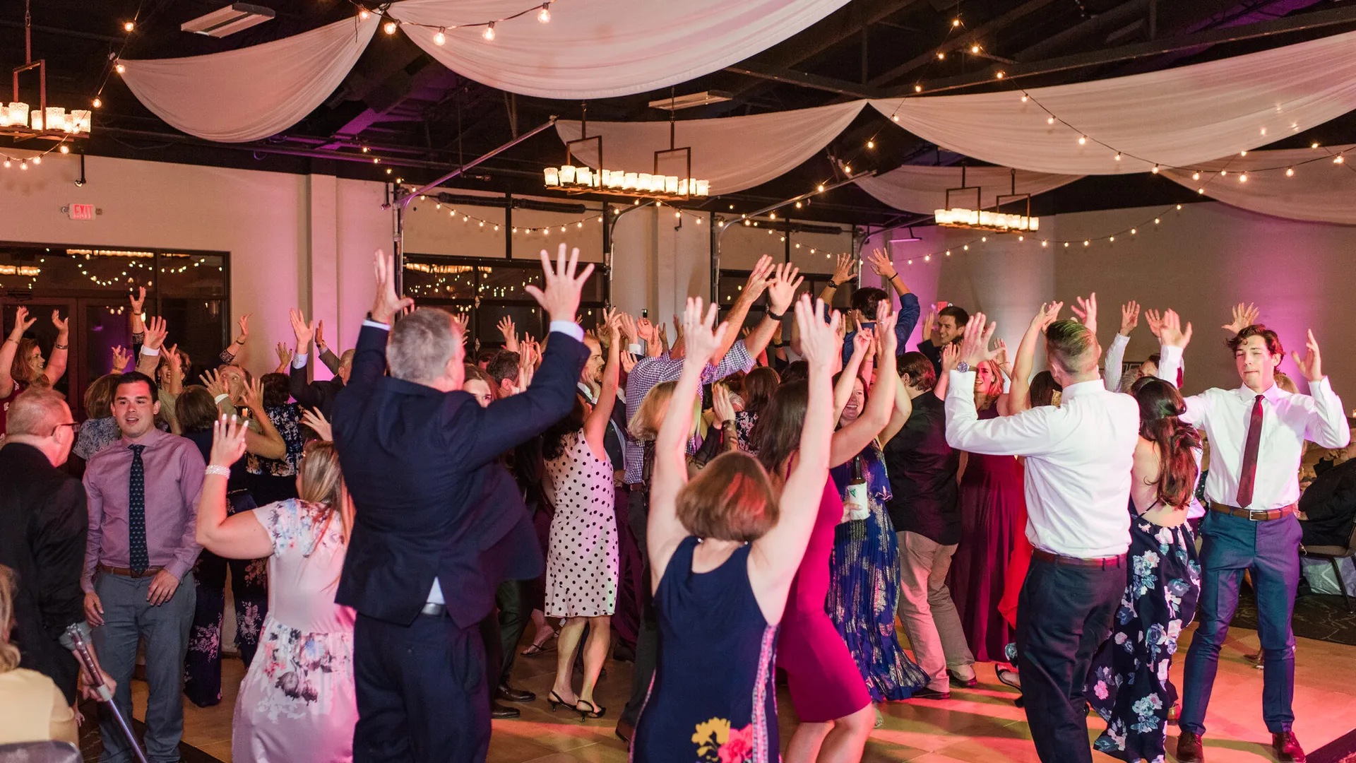 The full celebration, brought together in one room.