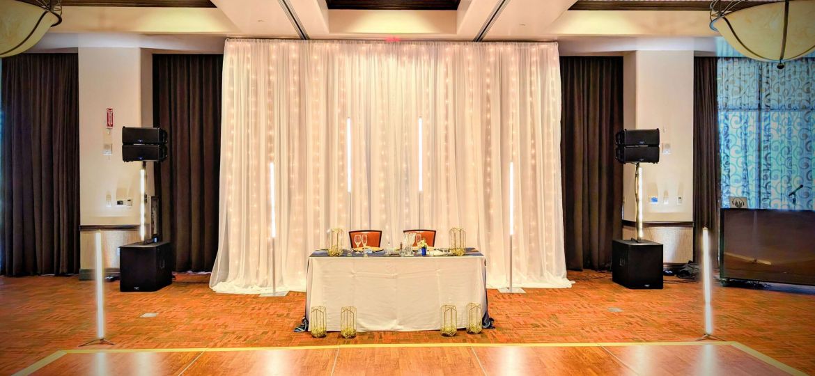 QSC Speakers with Cutmaster Music